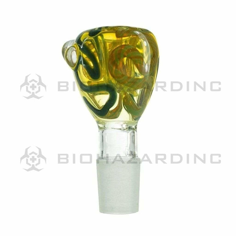 Biohazard Inc 19mm Bowl Worked Lattachino Silver Fumed Hash Bowl 19mm