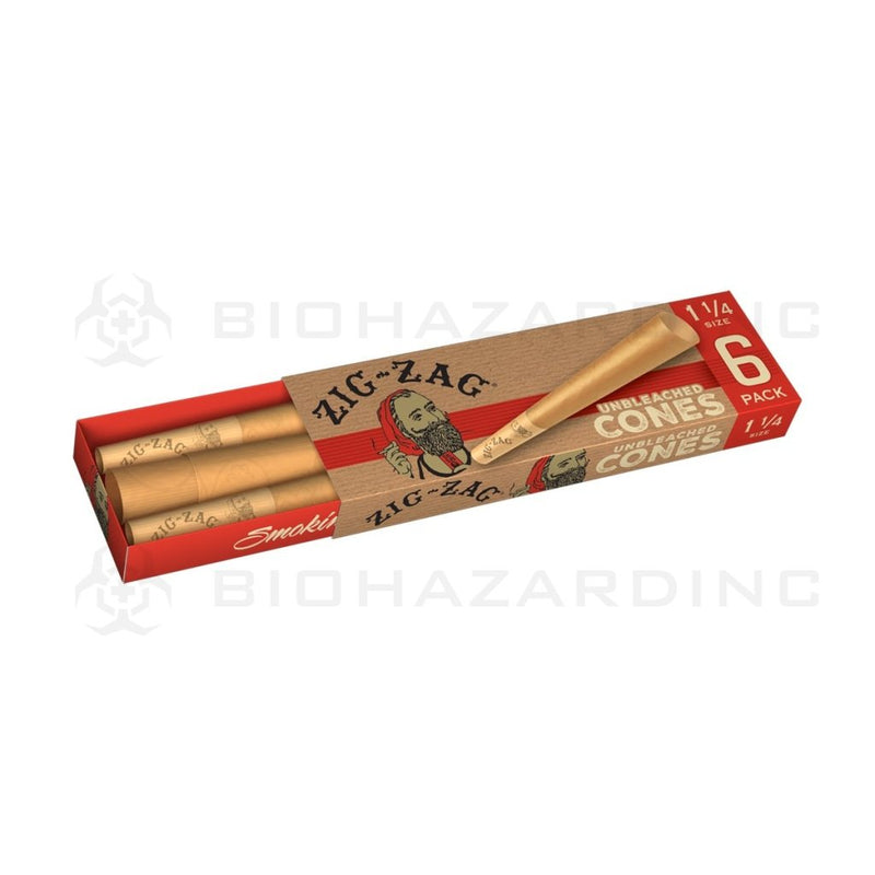 Zig-Zag 1 ¼ Unbleached Cones - 24 Count Pre-Rolled