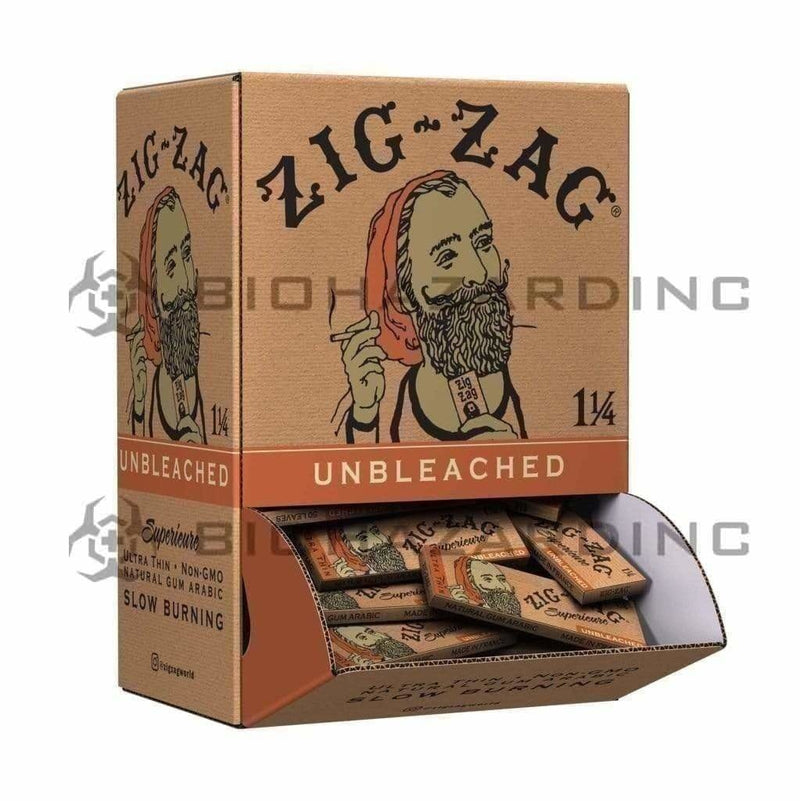 Biohazard Inc Rolling Papers Zig Zag Promo 1-1/4 Natural - 48 Count