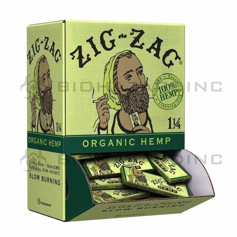 Biohazard Inc Rolling Papers Zig Zag Promo 1-1/4 Organic Hemp - 48 Count