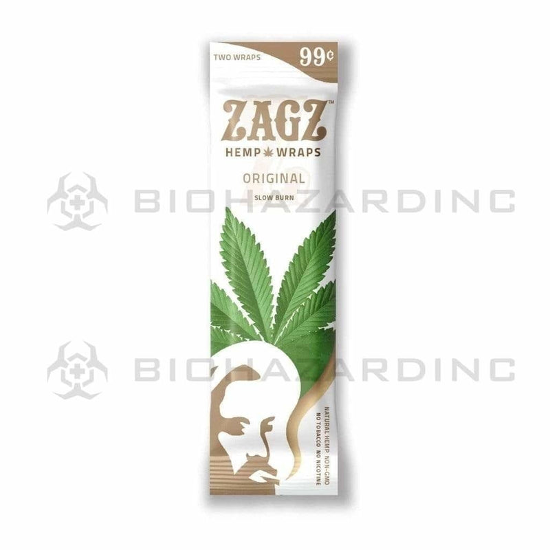 Biohazard Inc Rolling Papers Zig Zagz Hemp Wraps Original - 25 Count